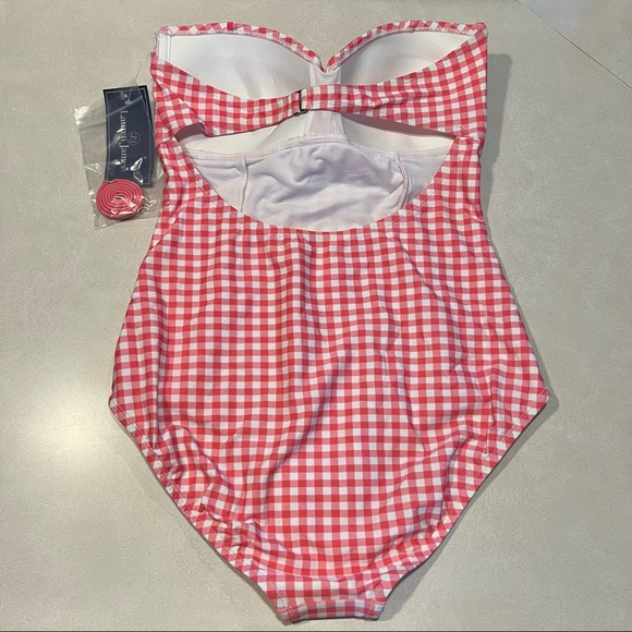 🤍 Gingham One-Piece Swim Suit Large - Picture 2 of 6